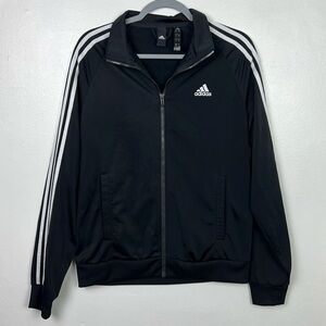 Adidas Women’s M Full Zip Three Striped Pockets Lightweight Sweater